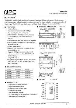 SM6104 Datasheet PDF Nippon Precision Circuits 
