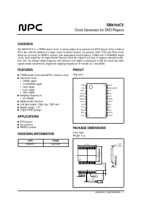 SM8703CV Datasheet PDF Nippon Precision Circuits 