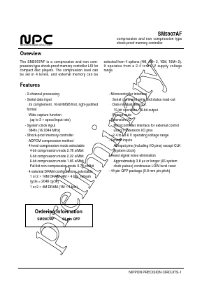 SM5907AF Datasheet PDF Nippon Precision Circuits 