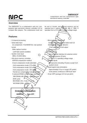 SM5903CF Datasheet PDF Nippon Precision Circuits 