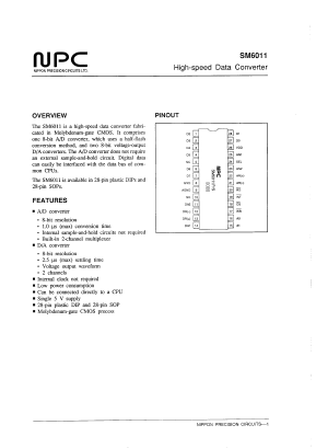 SM6011S Datasheet PDF Nippon Precision Circuits 