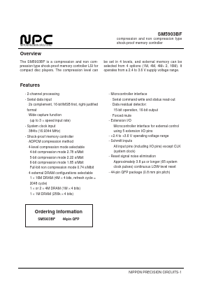 SM5903BF Datasheet PDF Nippon Precision Circuits 