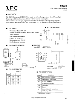 SM5610 Datasheet PDF Nippon Precision Circuits 