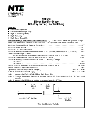 NTE586 Datasheet PDF NTE Electronics