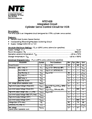 NTE1428 Datasheet PDF NTE Electronics