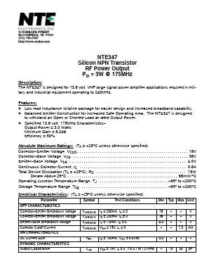 NTE1056 Datasheet PDF NTE Electronics