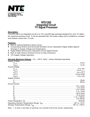 NTE1295 Datasheet PDF NTE Electronics