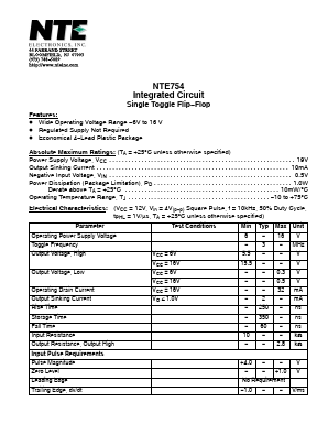 NTE754 Datasheet PDF NTE Electronics