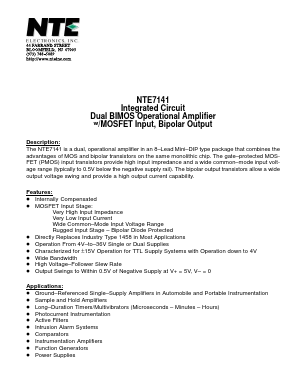 NTE7141 Datasheet PDF NTE Electronics