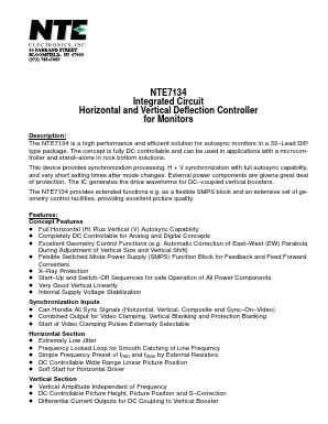 NTE7134 Datasheet PDF NTE Electronics