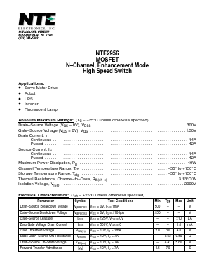 NTE2956 Datasheet PDF NTE Electronics