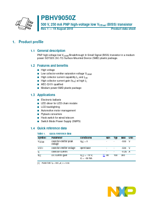 PBHV9050Z.115 Datasheet PDF NXP Semiconductors.