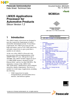 MCIMX251AJM4 Datasheet PDF NXP Semiconductors.