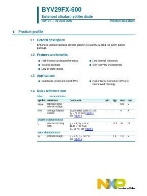 BYV29FX-600 Datasheet PDF NXP Semiconductors.