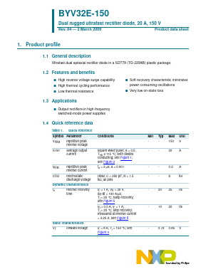 BYV32E-150 Datasheet PDF NXP Semiconductors.