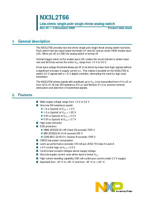 NX3L2T66 Datasheet PDF NXP Semiconductors.