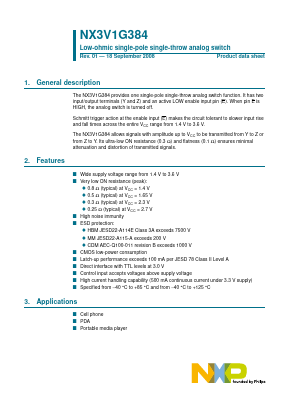 NX3V1G384GW Datasheet PDF NXP Semiconductors.