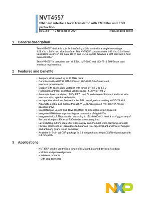 NVT4557UKAZ Datasheet PDF NXP Semiconductors.