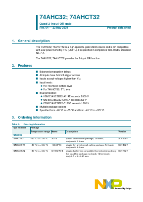 74AHCT32BQ Datasheet PDF NXP Semiconductors.