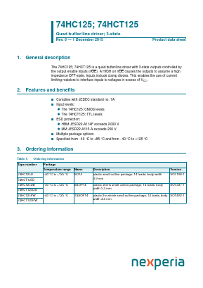HC125 Datasheet PDF NXP Semiconductors.