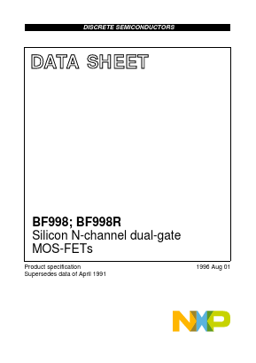 BF998,215 Datasheet PDF NXP Semiconductors.