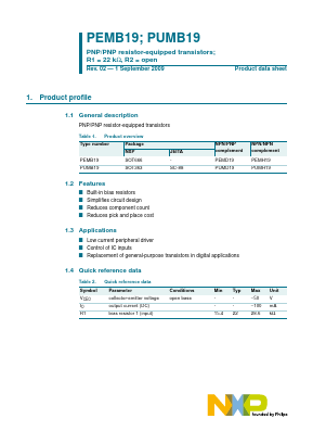 PUMB19 Datasheet PDF NXP Semiconductors.
