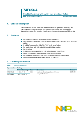 74F656A Datasheet PDF NXP Semiconductors.