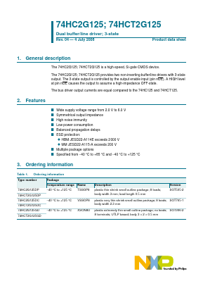 74HC2G125DC Datasheet PDF NXP Semiconductors.