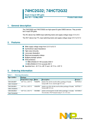 74HCT2G32 Datasheet PDF NXP Semiconductors.