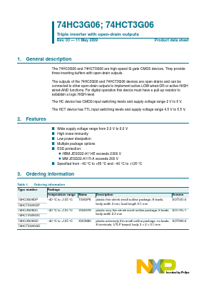 74HC3G06 Datasheet PDF NXP Semiconductors.