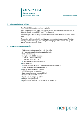74LVC1G04GW Datasheet PDF NXP Semiconductors.