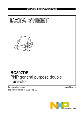 BC807DS Datasheet PDF NXP Semiconductors.