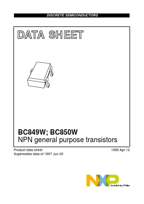 BC849CW Datasheet PDF NXP Semiconductors.