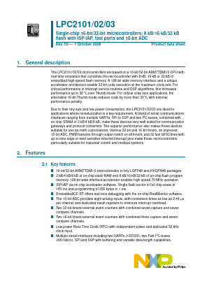 LPC2102 Datasheet PDF NXP Semiconductors.