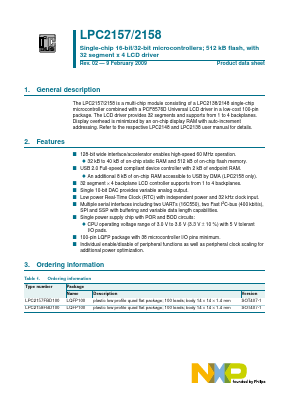 LPC2157 Datasheet PDF NXP Semiconductors.