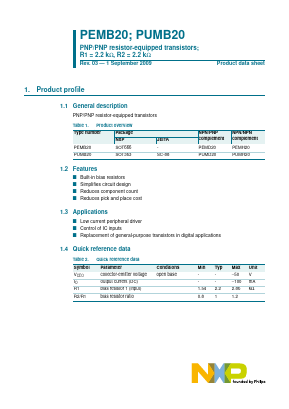 PUMB20,125 Datasheet PDF NXP Semiconductors.