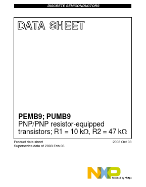 PUMB9 Datasheet PDF NXP Semiconductors.