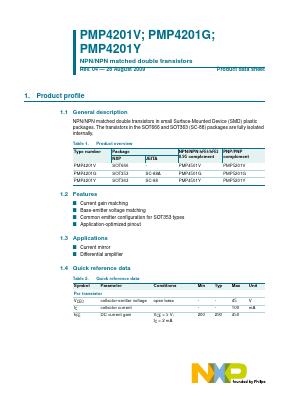 PMP4201Y Datasheet PDF NXP Semiconductors.