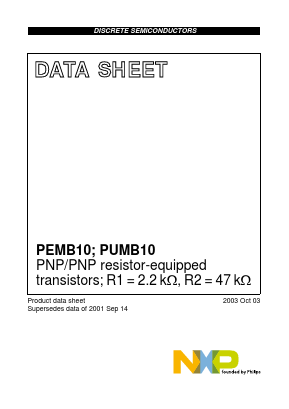 PUMB10 Datasheet PDF NXP Semiconductors.