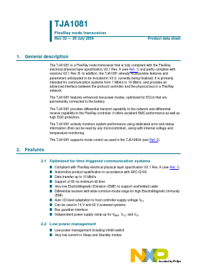 TJA1081 Datasheet PDF NXP Semiconductors.