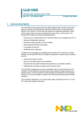 UJA1069TW Datasheet PDF NXP Semiconductors.