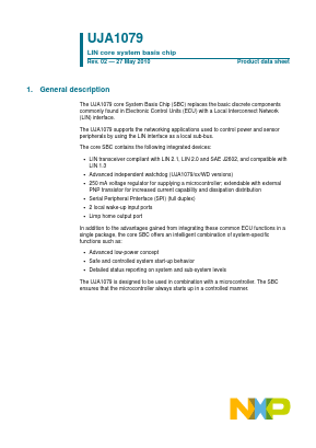 UJA1079 Datasheet PDF NXP Semiconductors.