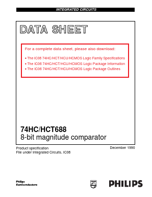 74HC688DB,118 Datasheet PDF NXP Semiconductors.