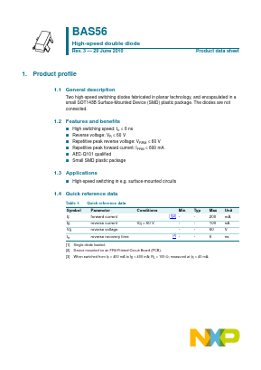 BAS56 Datasheet PDF NXP Semiconductors.