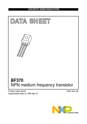 BF370 Datasheet PDF NXP Semiconductors.