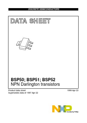 BSP52,115 Datasheet PDF NXP Semiconductors.