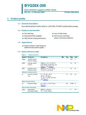 BYQ28X-200 Datasheet PDF NXP Semiconductors.