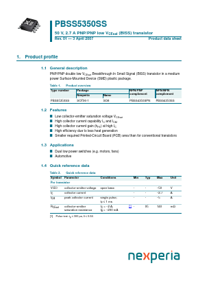 PBSS5350SS,115 Datasheet PDF NXP Semiconductors.