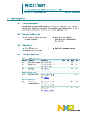 PHD20N06T Datasheet PDF NXP Semiconductors.