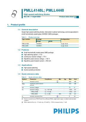 PMLL4448 Datasheet PDF NXP Semiconductors.
